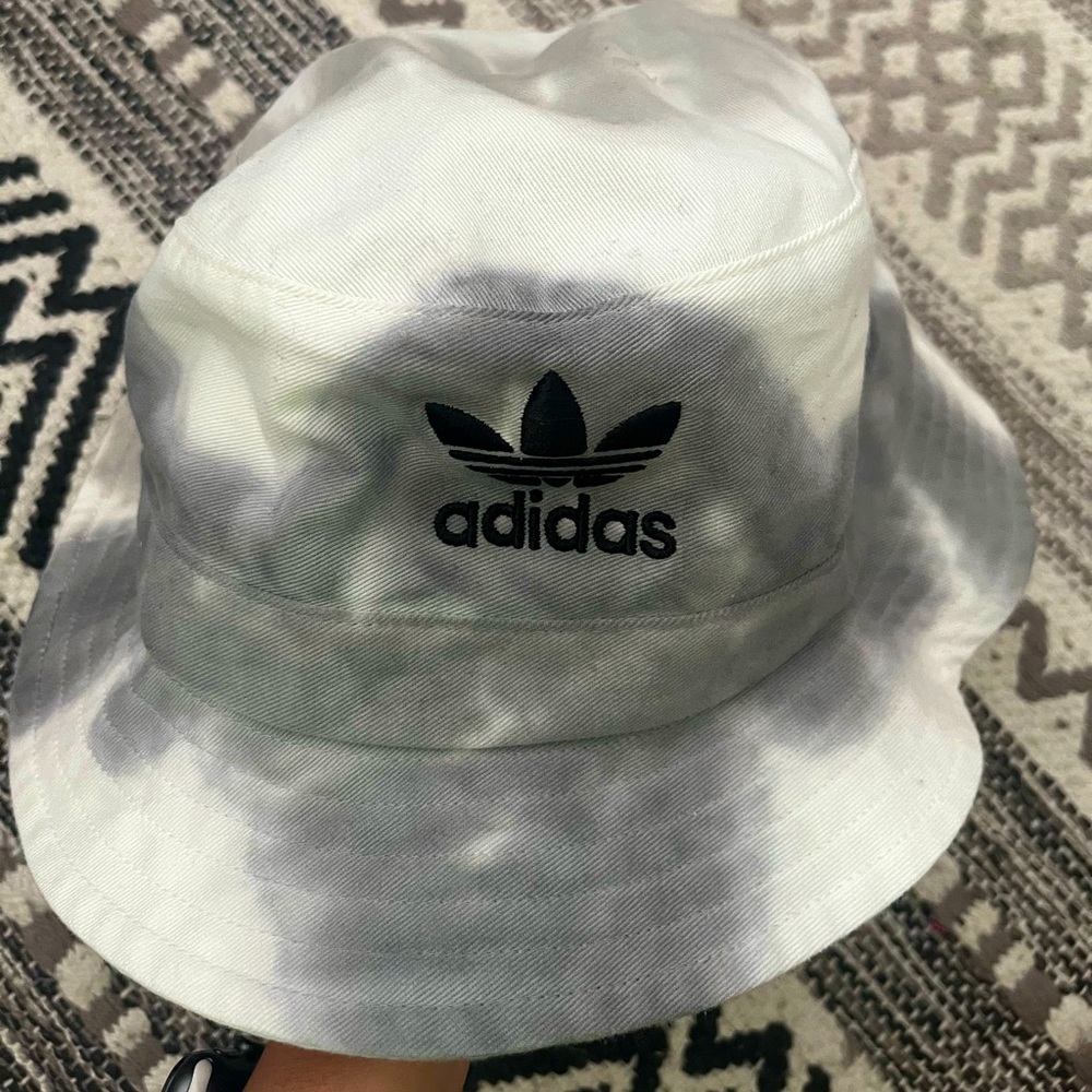 Adidas Grey Tie-Die Bucket Hat